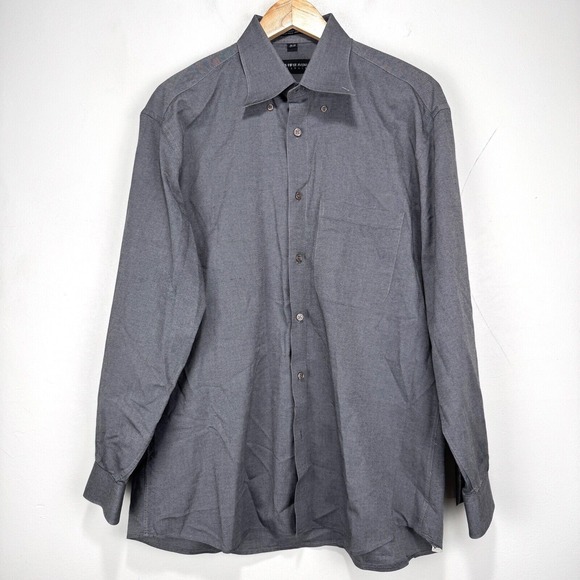 Saks Fifth Avenue Other - Saks Fifth Avenue Exclusive Dress Shirt Men 16 41 32/33 Gray Single Needle Italy